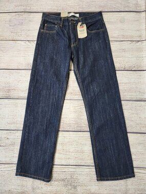 Levi's Boy's Junior 505 Straight Leg Denim Jeans Size 14 Regular 27x27 Dark Wash
